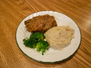 Mashed Cauliflower with Paleo Meatloaf