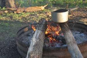 Cooking over a Camp Fire